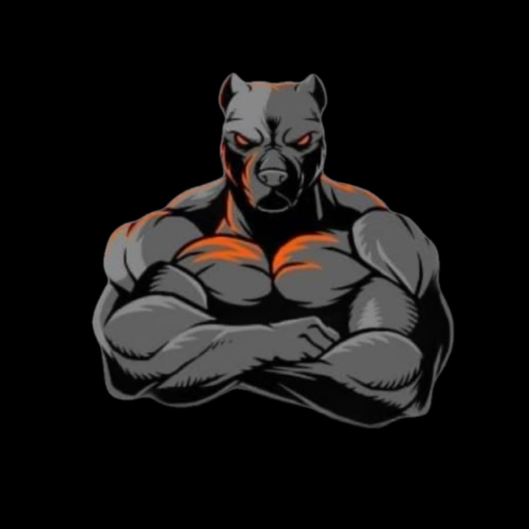 Símbolo do Coletivo Matilha: pitbull de braços cruzados